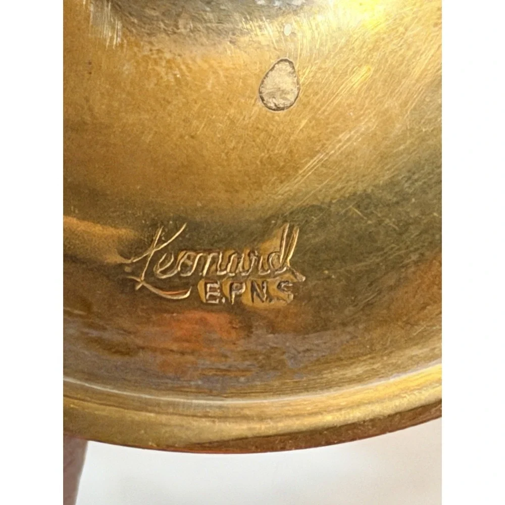 VTG 3 LEONARD EPNS GOBLETS GOLD TONE 5.5